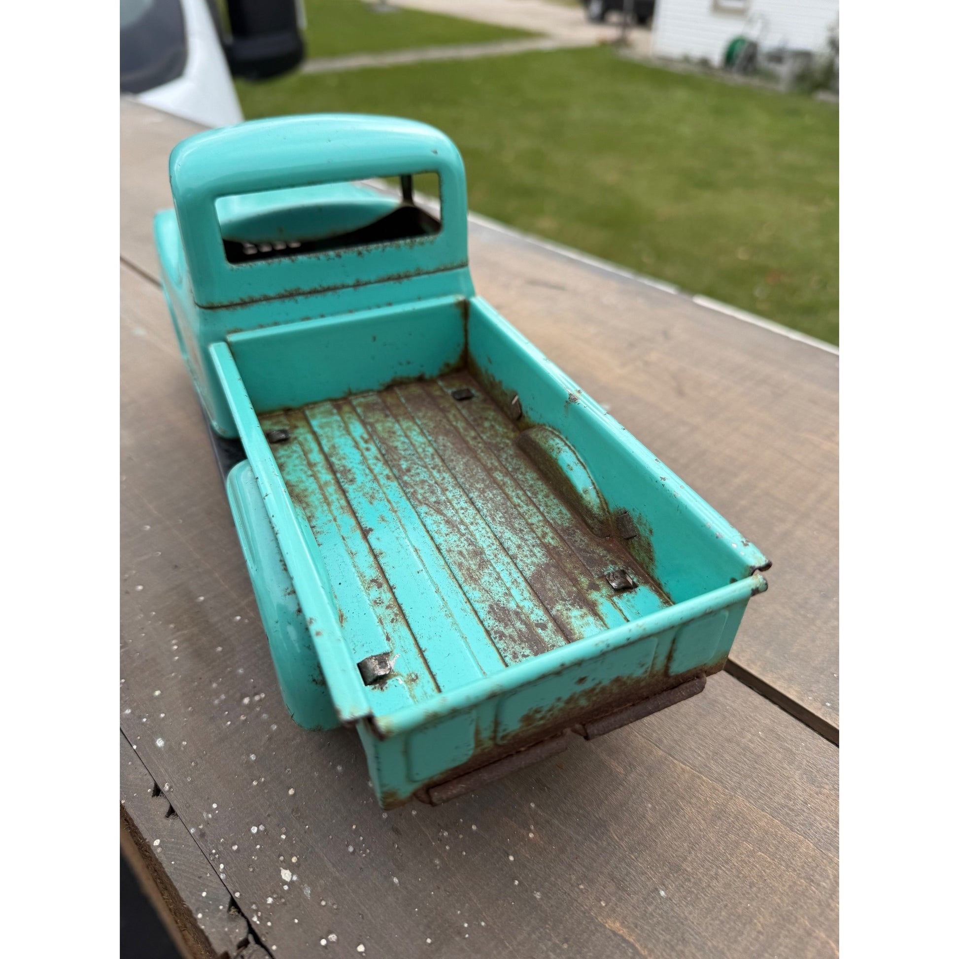 Vintage 1950s International Harvester B Model Pickup Truck Pressed Steel Toy