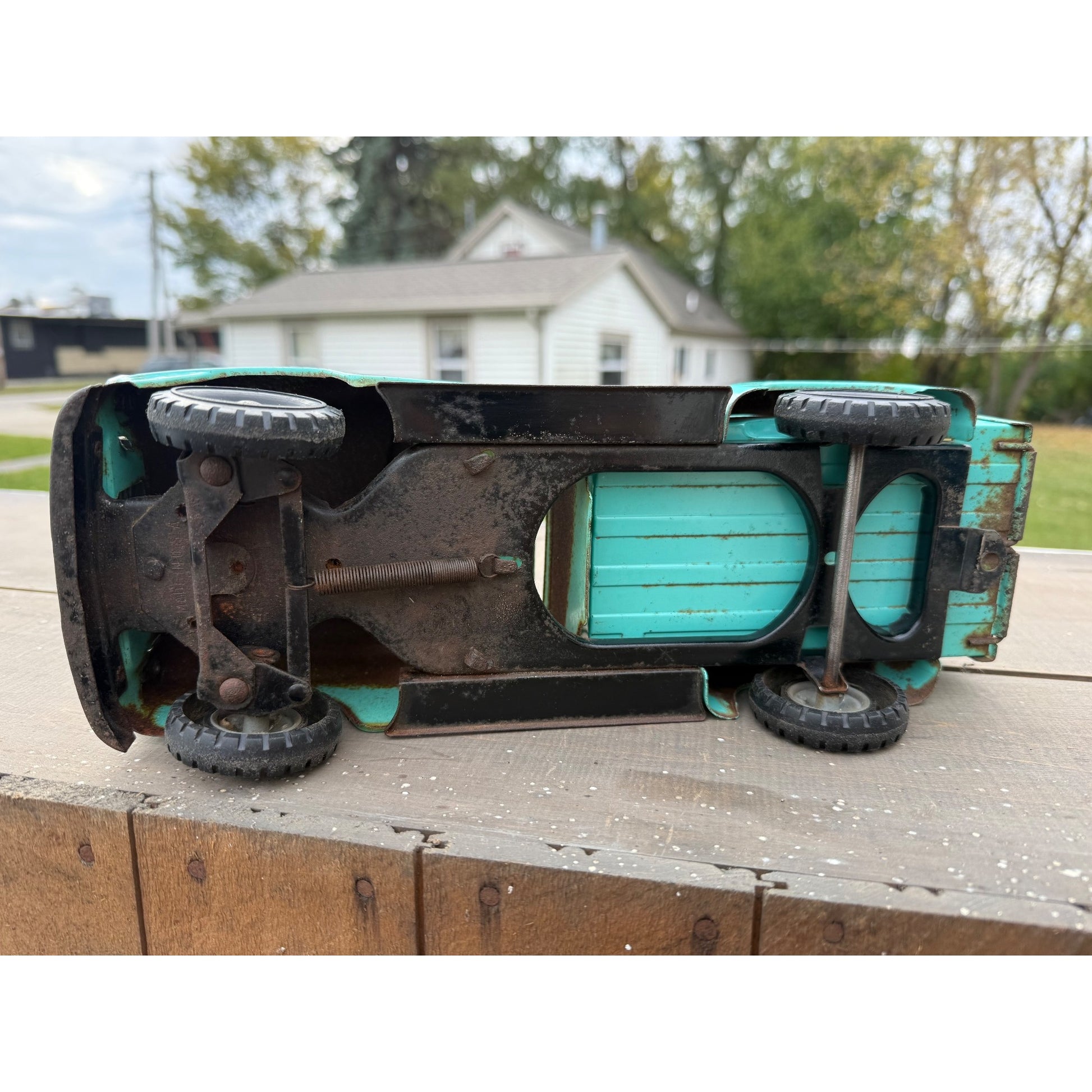 Vintage 1950s International Harvester B Model Pickup Truck Pressed Steel Toy