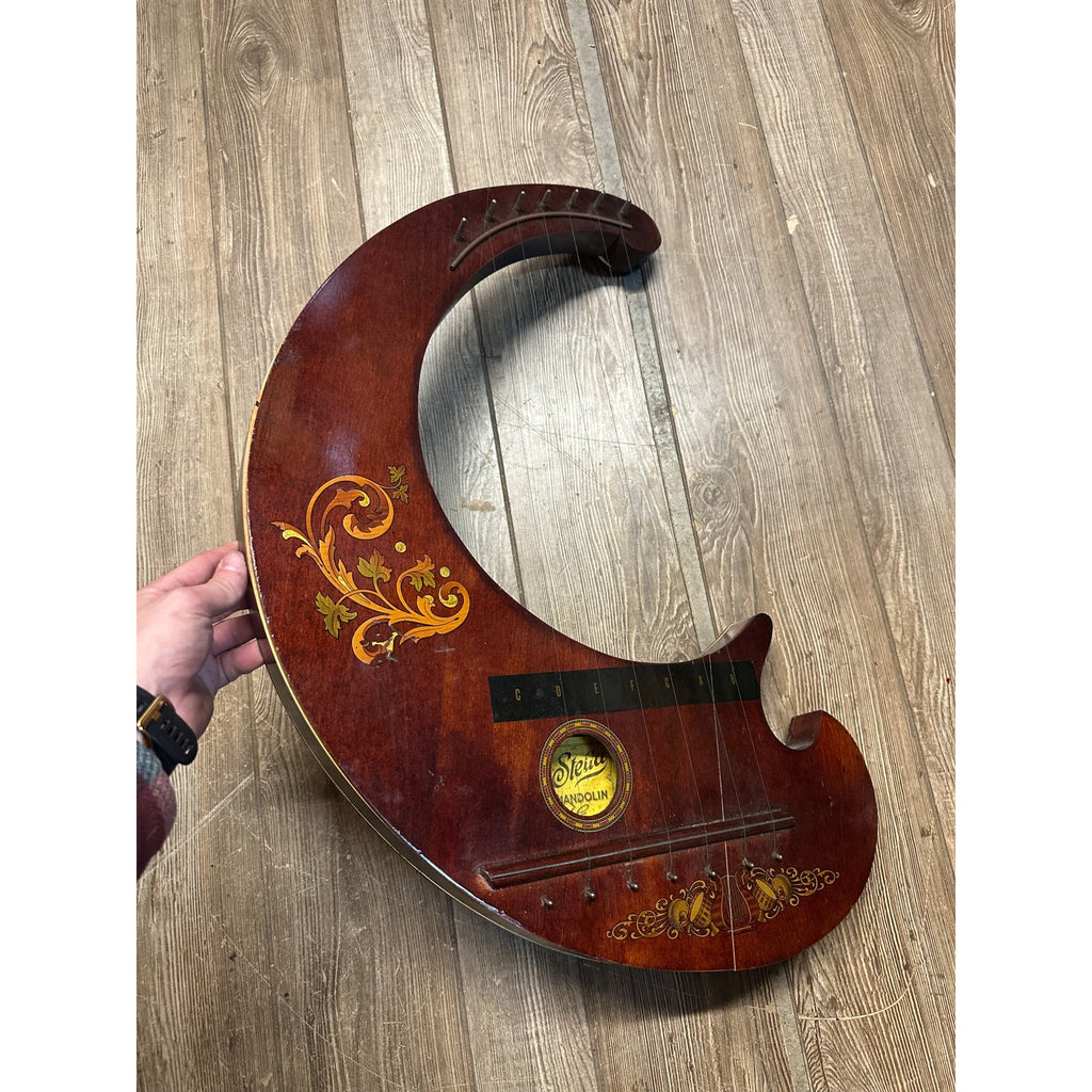 RARE Early 1900s Self Playing Auto Hand Harp by Stella Mandolin Co. Antique Instrument