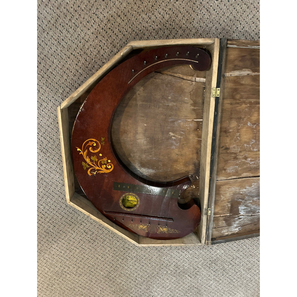 RARE Early 1900s Self Playing Auto Hand Harp by Stella Mandolin Co. Antique Instrument