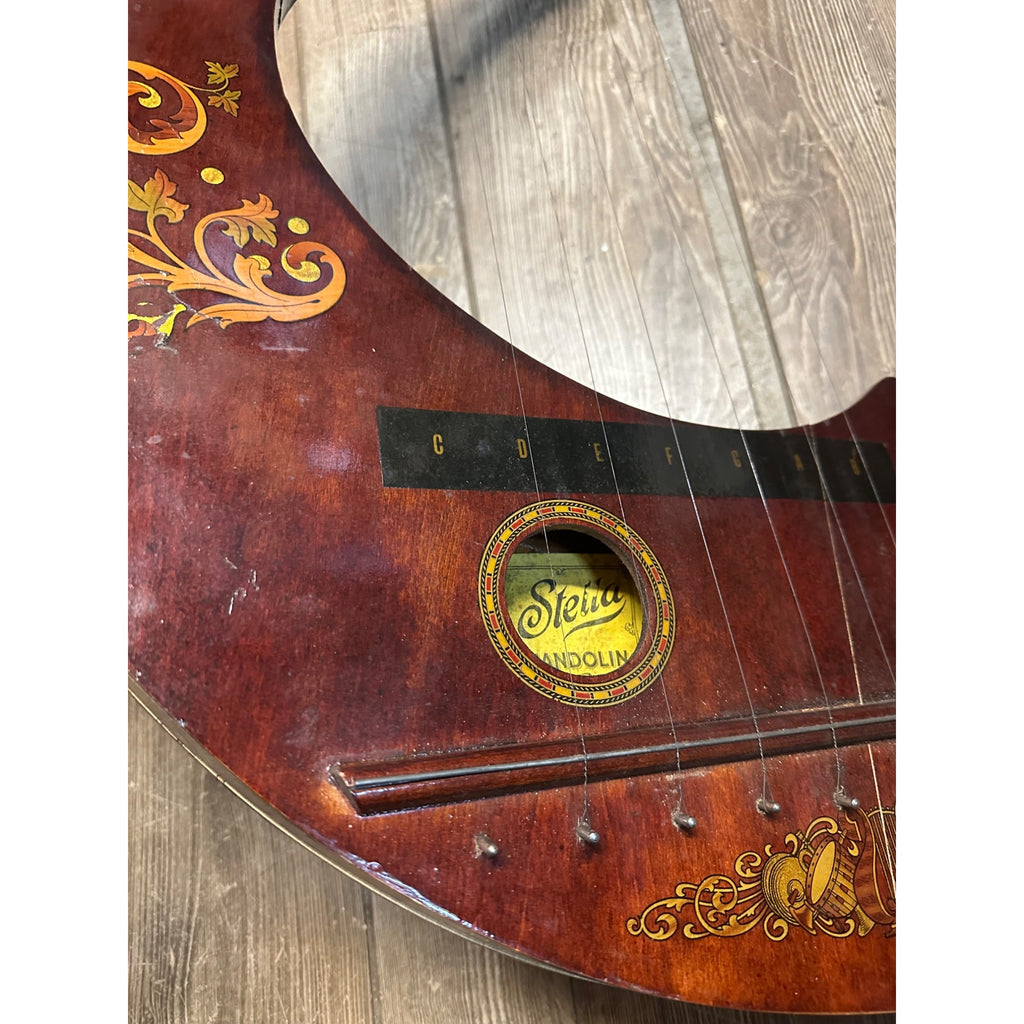 RARE Early 1900s Self Playing Auto Hand Harp by Stella Mandolin Co. Antique Instrument