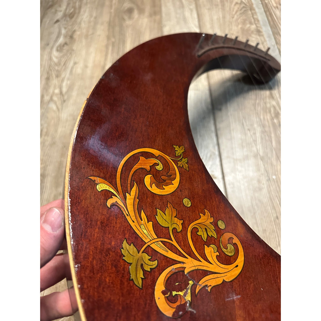 RARE Early 1900s Self Playing Auto Hand Harp by Stella Mandolin Co. Antique Instrument