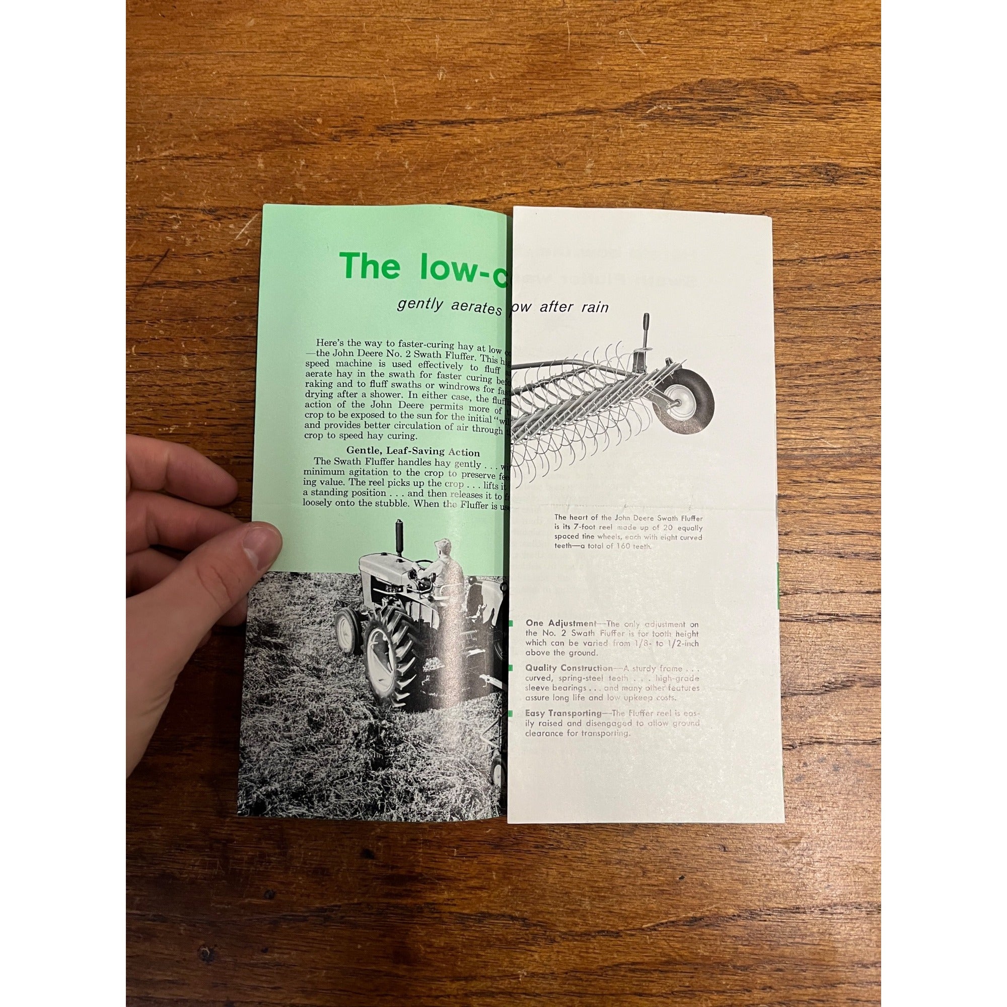 Vintage John Deere No. 2 Swath Fluffer for 1960 Brochure