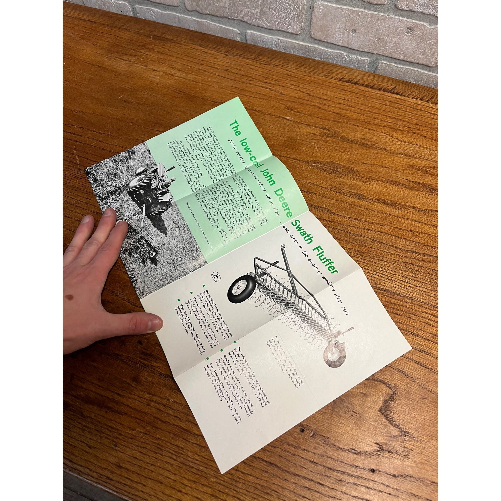 Vintage John Deere No. 2 Swath Fluffer for 1960 Brochure