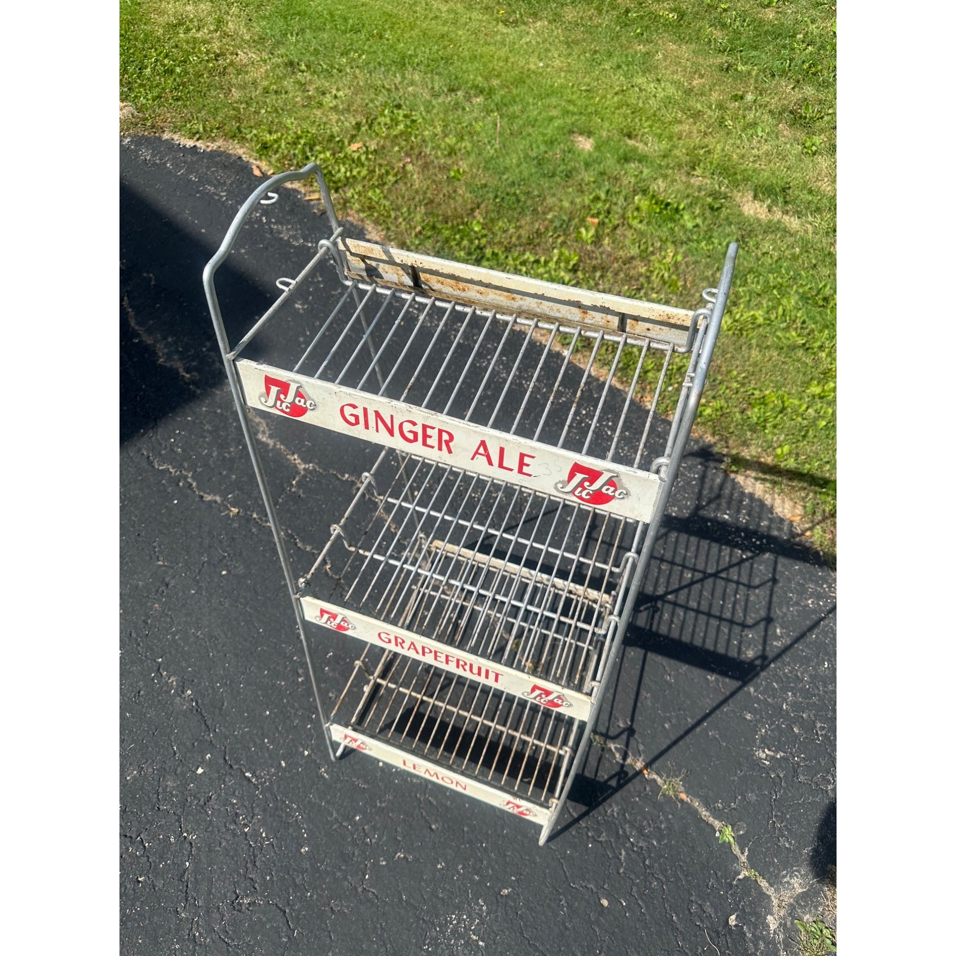 Vintage Jic Jac Soda Advertising Store Display Rack Sign Oshkosh Wis