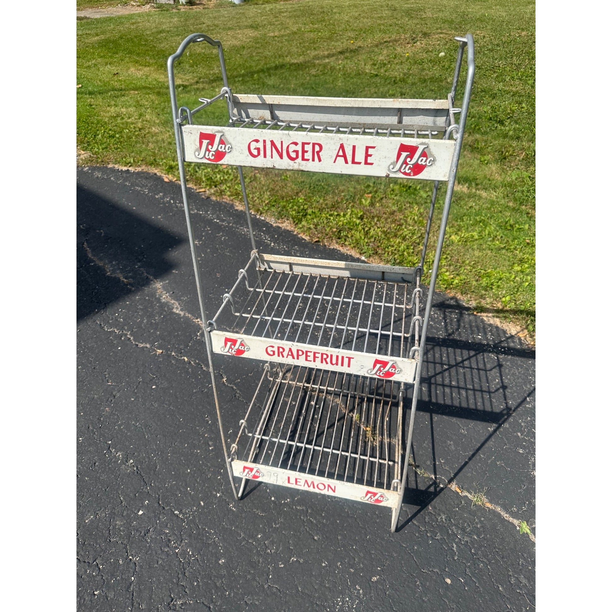 Vintage Jic Jac Soda Advertising Store Display Rack Sign Oshkosh Wis