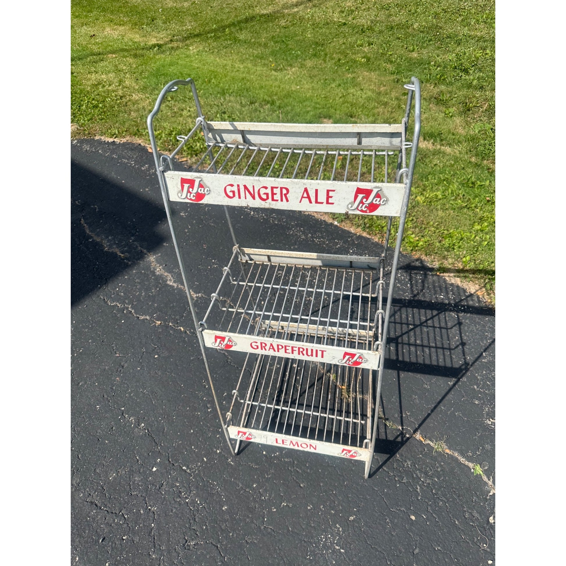Vintage Jic Jac Soda Advertising Store Display Rack Sign Oshkosh Wis