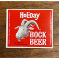 Vintage Holiday Bock Beer Bottle Label Potosi Brewing Co. Wisconsin WI Wis