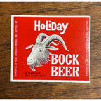 Vintage Holiday Bock Beer Bottle Label Potosi Brewing Co. Wisconsin WI Wis