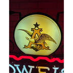 RARE Vintage 1950s Budweiser Beer On Draught Neon Lighted Bar Sign w/ Scrollwork