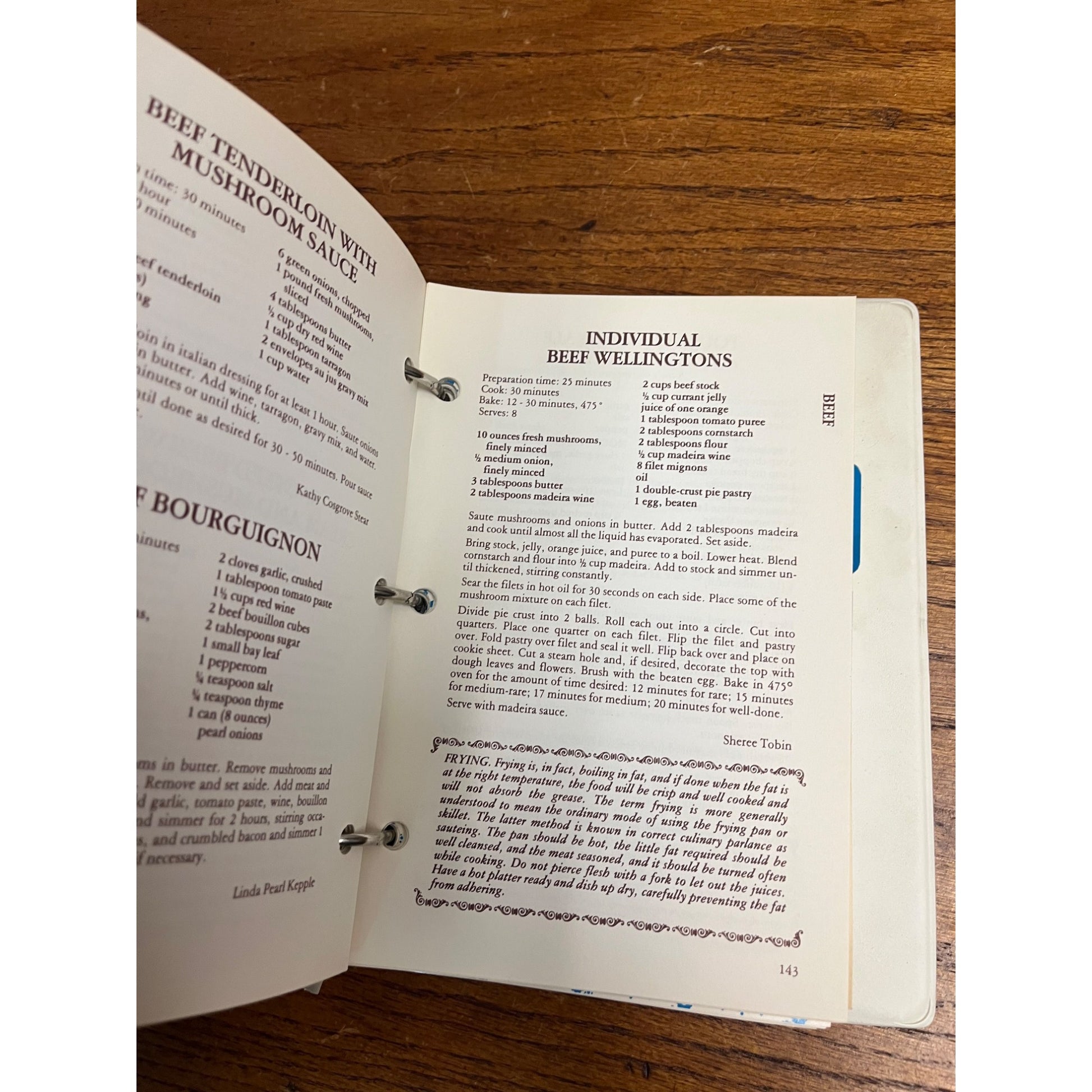 Vintage Pride of Peoria Illinois Recipes & Reminiscences Cook Book Binder 1982