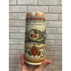 Vintage Stroh’s Beer Stein Mug German Brewery Advertising Stoneware Tankard Germany