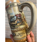 Vintage Stroh’s Beer Stein Mug German Brewery Advertising Stoneware Tankard Germany