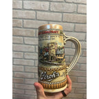 Vintage Stroh’s Beer Stein Mug German Brewery Advertising Stoneware Tankard Germany