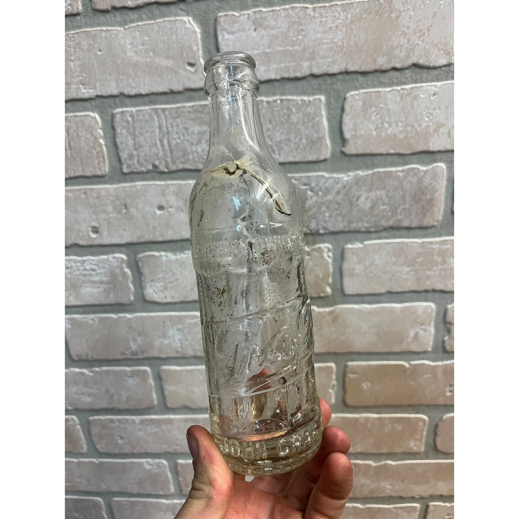 John Graf Milwaukee Art Deco 1920s Soda Bottle Embossed Glass 7-1/2oz