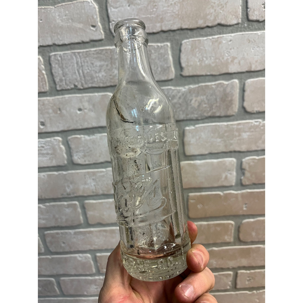 John Graf Milwaukee Art Deco 1920s Soda Bottle Embossed Glass 7-1/2oz