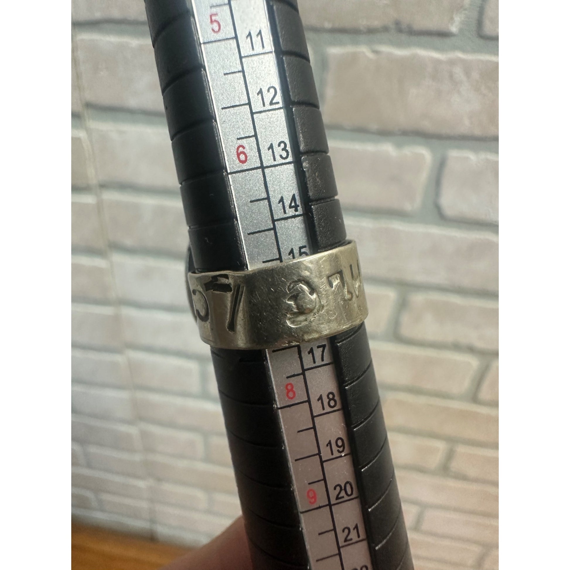 Vintage Navajo Sterling Silver Men's Ring Natural Turquoise Size 7.5 Signed