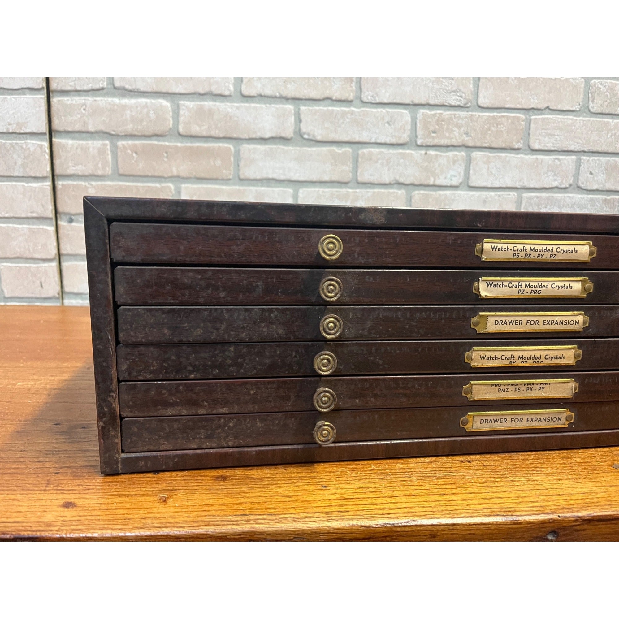 Antique 1930s Metal 6-Drawer Storage Cabinet Watch Parts Apothecary Machinist