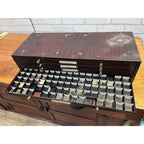 Antique 1930s Metal 6-Drawer Storage Cabinet Watch Parts Apothecary Machinist