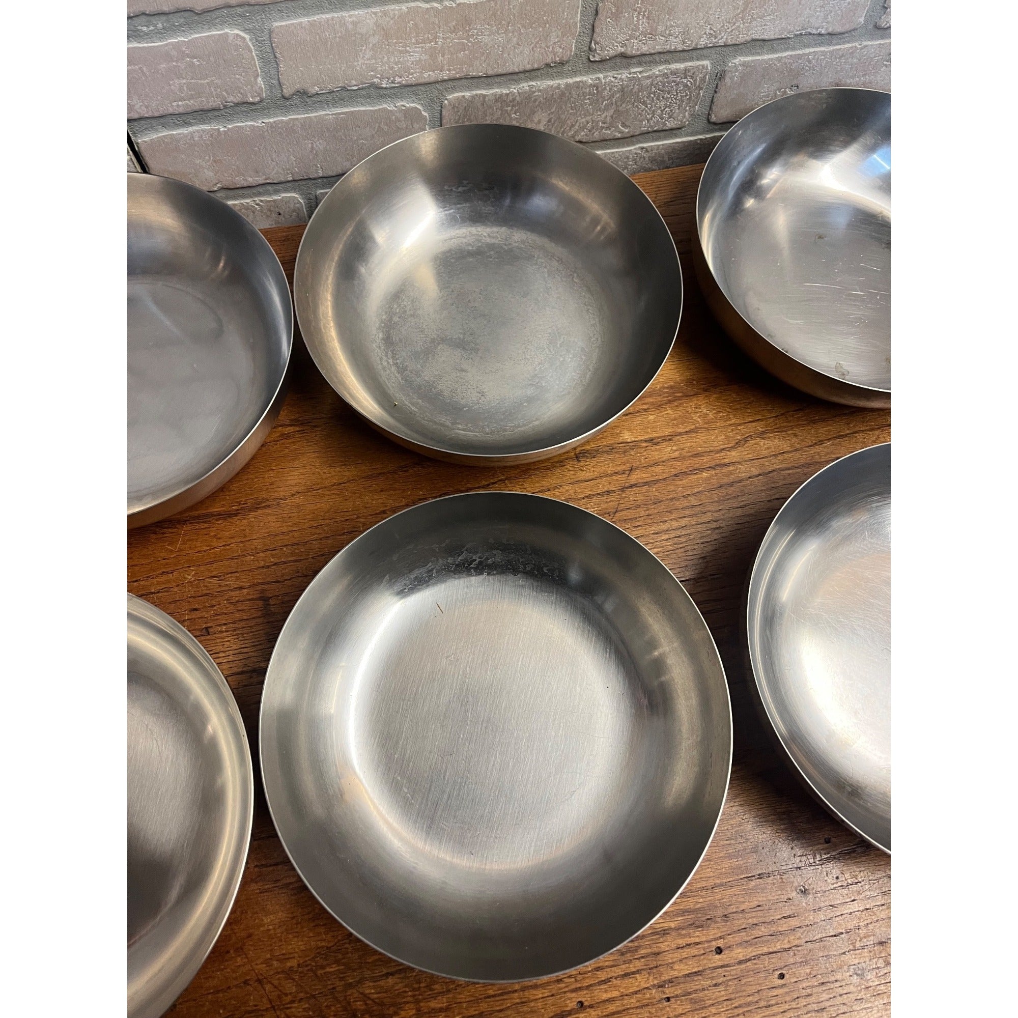 Huge Lot Vintage Old Hall Stainless Steel Salad / Serving Bowl 9.75" MCM Mid-Century