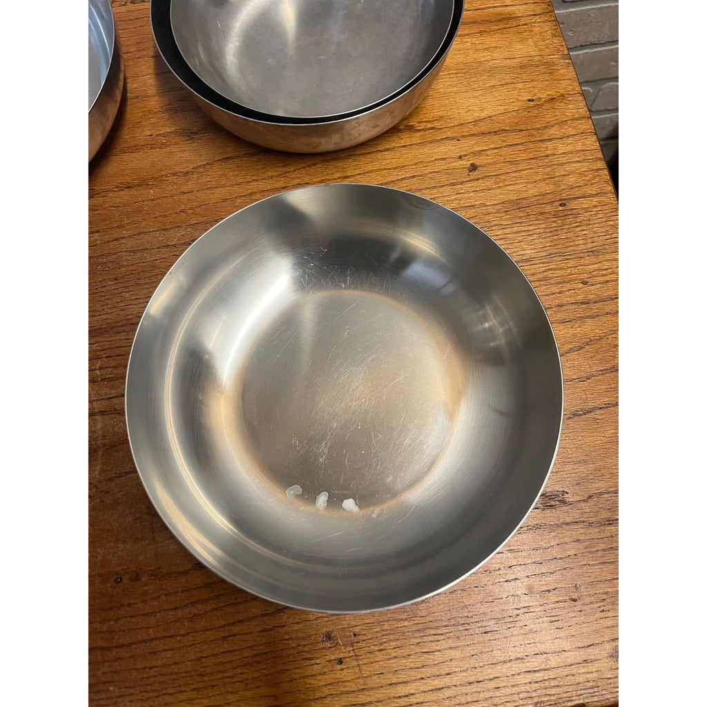 Huge Lot Vintage Old Hall Stainless Steel Salad / Serving Bowl 9.75" MCM Mid-Century