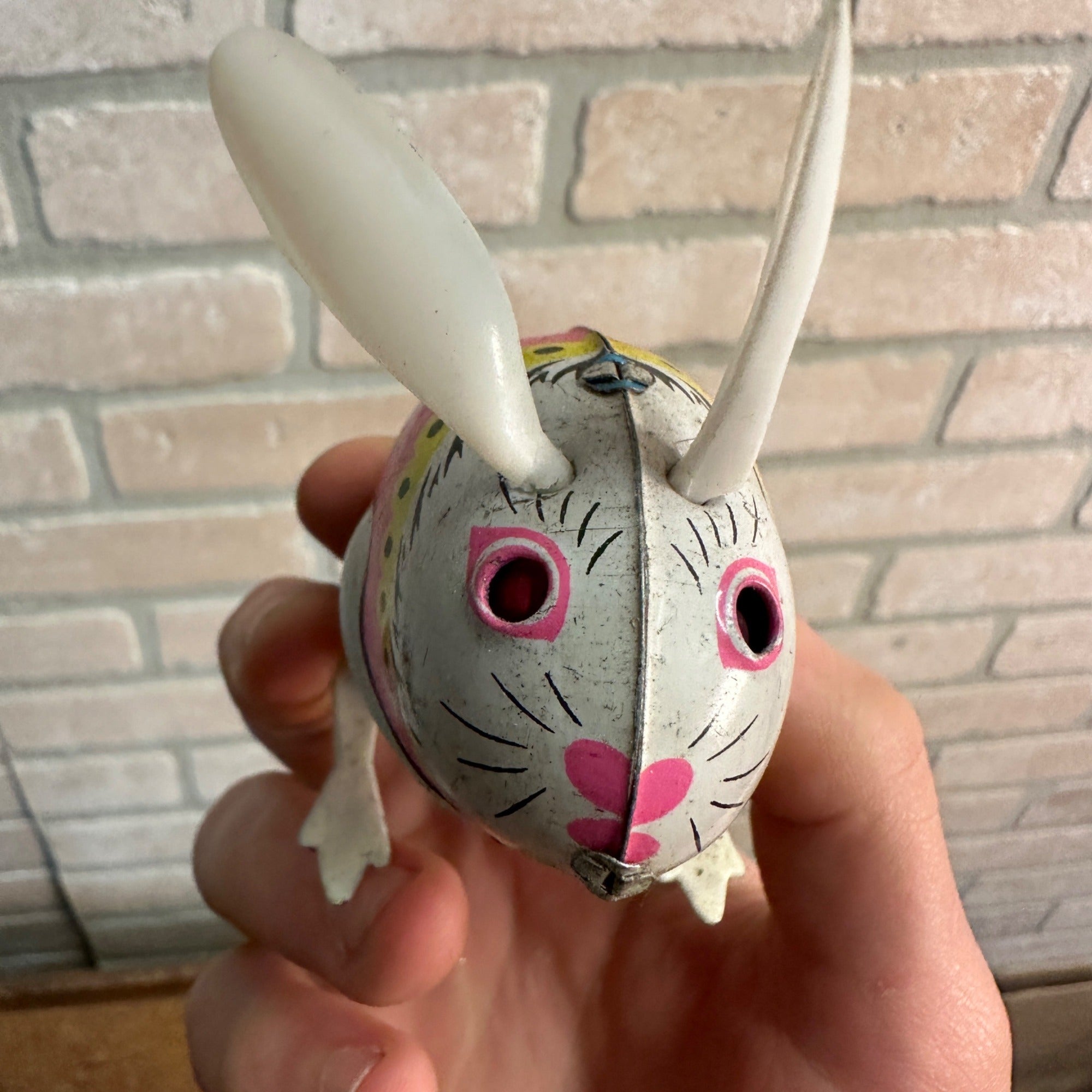 Vintage Lot Tin China Toys Jumping Rabbit Goose Dog Cart Duck Pulling Barrow