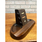 Vintage 1930s Perpetual Calendar Art Deco Pen Holder Desk Organizer Wood Base