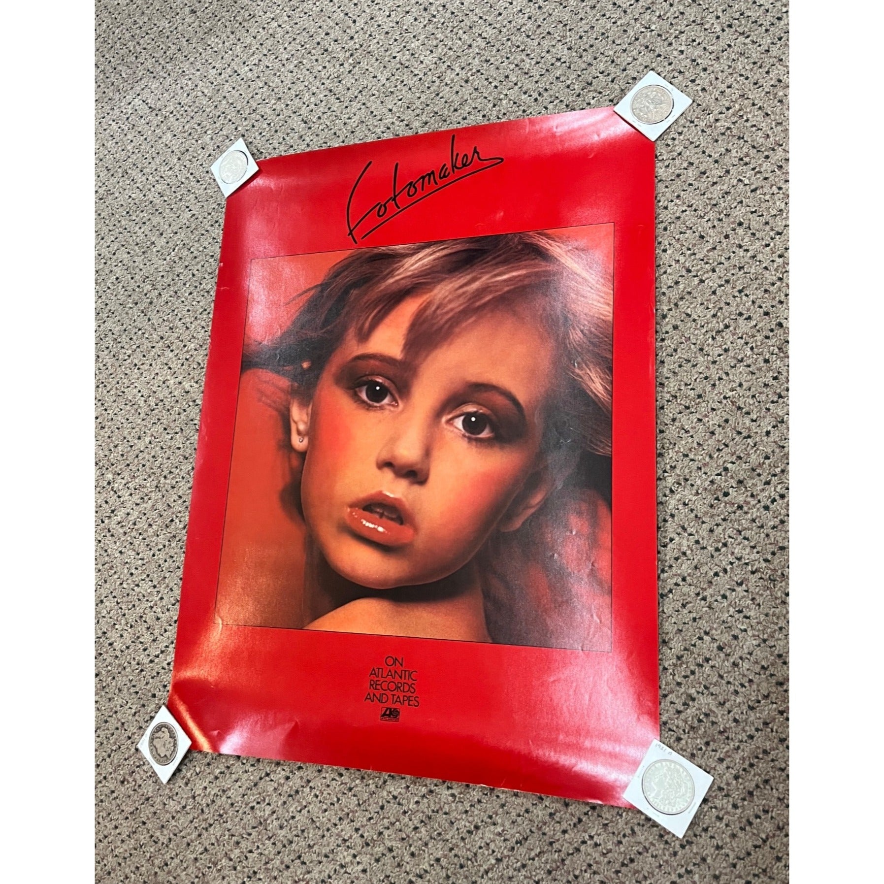 Vintage 1977 Fotomaker Original Tour Record Store Promo Poster Atlantic Records
