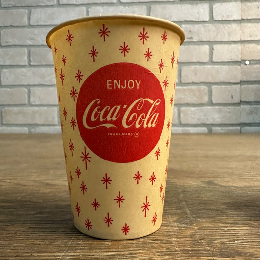 Vintage 7oz Enjoy Coca Cola Things Go Better Coke Red Paper Wax Cup Soda Lily