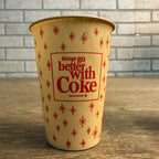 Vintage 7oz Enjoy Coca Cola Things Go Better Coke Red Paper Wax Cup Soda Lily