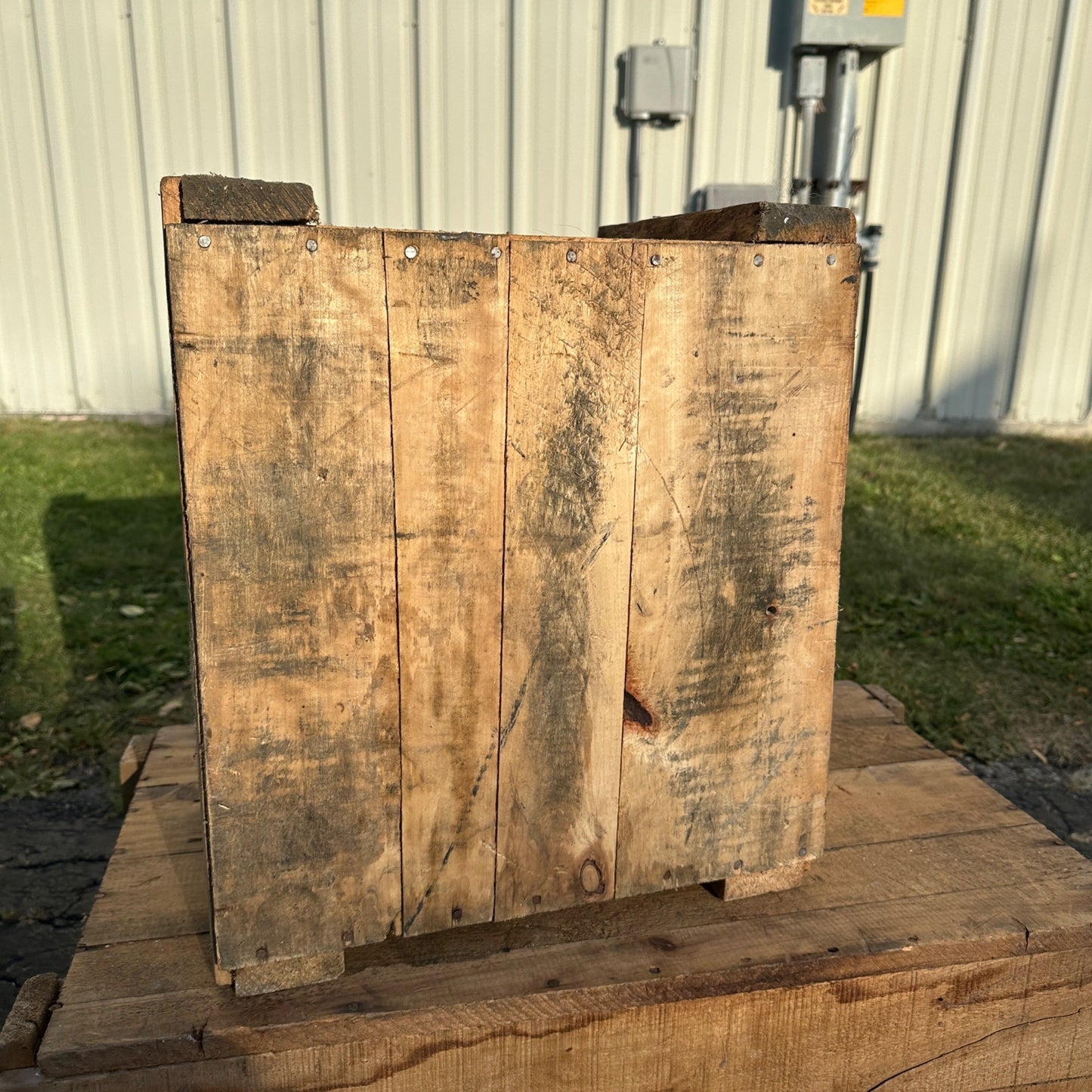 Vintage Russell, Burdsall, & Ward Bolt And Nut Co. Rock Falls, IL Wooden Crate