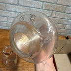 Underwood Whiskey Gold Etched 1900s Back Bar Liquor Glass Decanter Scarce Barware Whisky