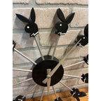 RARE Vintage Playboy Bunny Wall Clock MCM 1960s Battery Op 17"