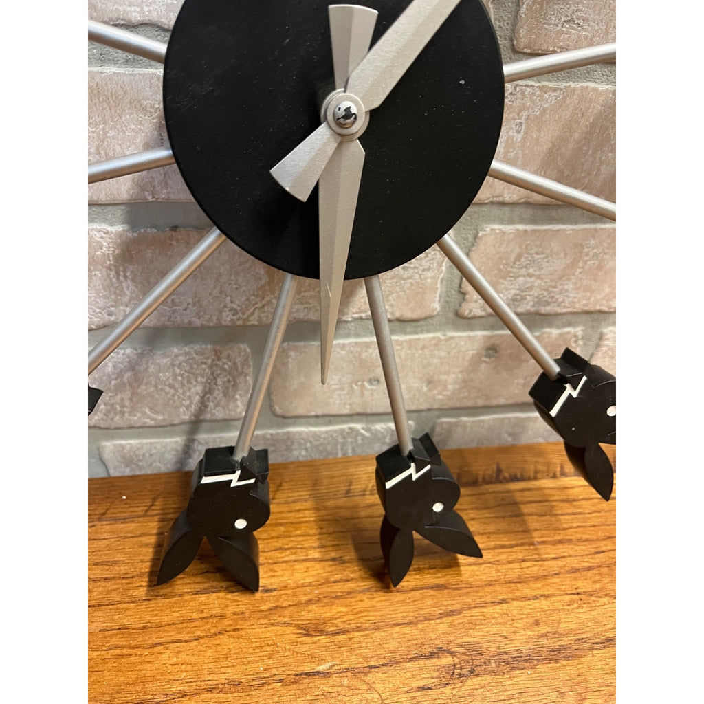 RARE Vintage Playboy Bunny Wall Clock MCM 1960s Battery Op 17"