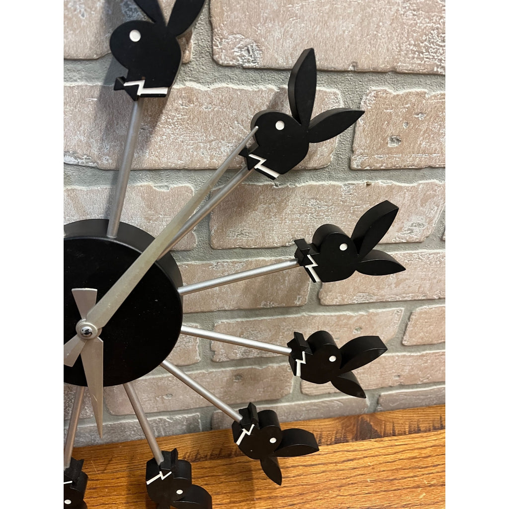 RARE Vintage Playboy Bunny Wall Clock MCM 1960s Battery Op 17"