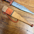 Vintage African Arm Dagger Knife & Snakeskin Sheath Tebu Tubu