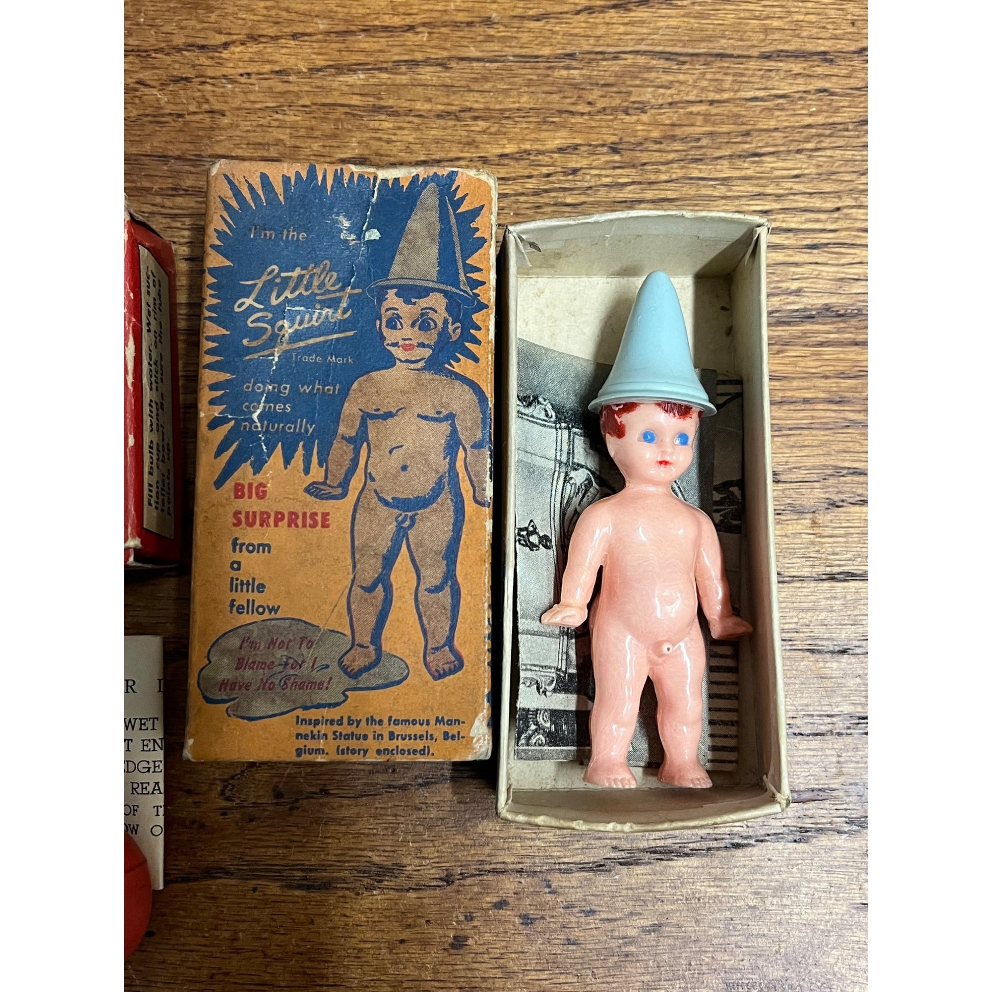 Vintage 1930s Novelty Gag Gift Bathroom Squirter + Little Squirt Doll