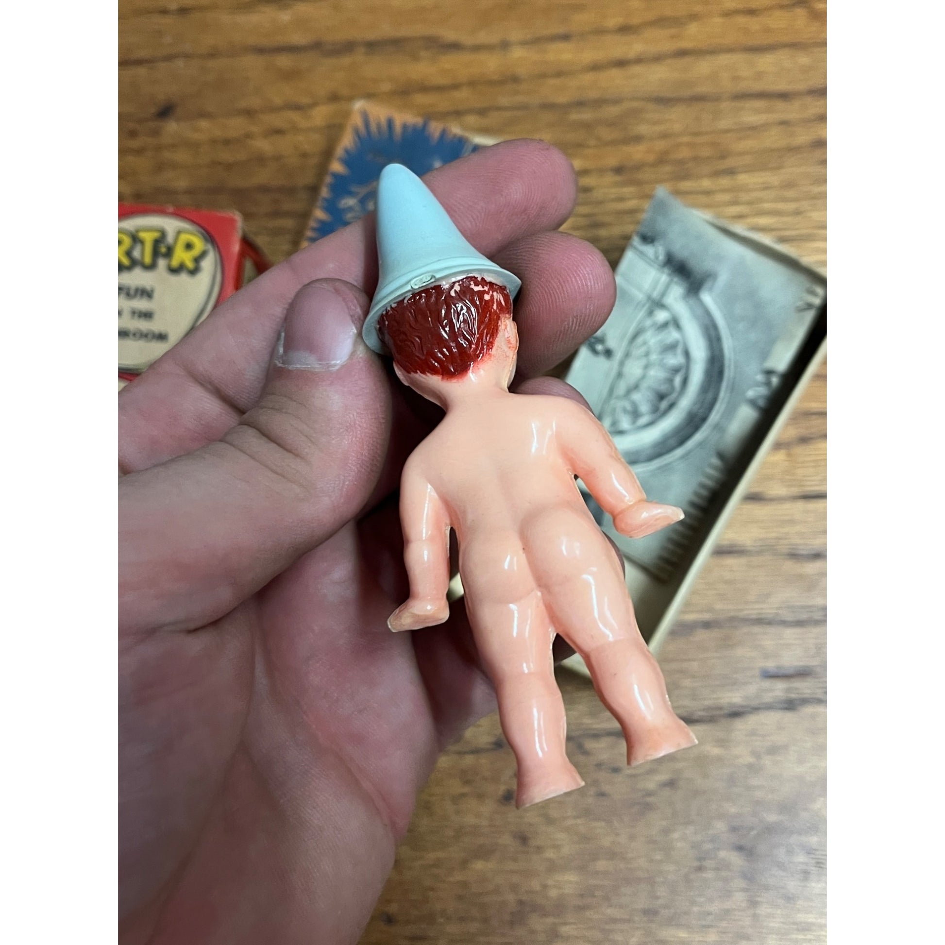 Vintage 1930s Novelty Gag Gift Bathroom Squirter + Little Squirt Doll