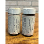Vintage Lot (2) Wisconsin Pharmacal Co. Amber Glass Medicine Bottles Milwaukee