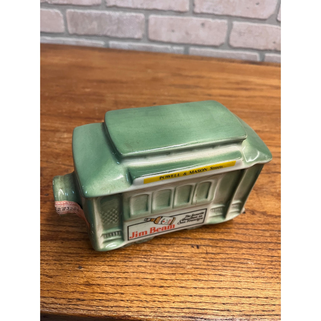 1968 Jim Beam San Francisco Trolley Cable Car Powell & Mason Streets Decanter