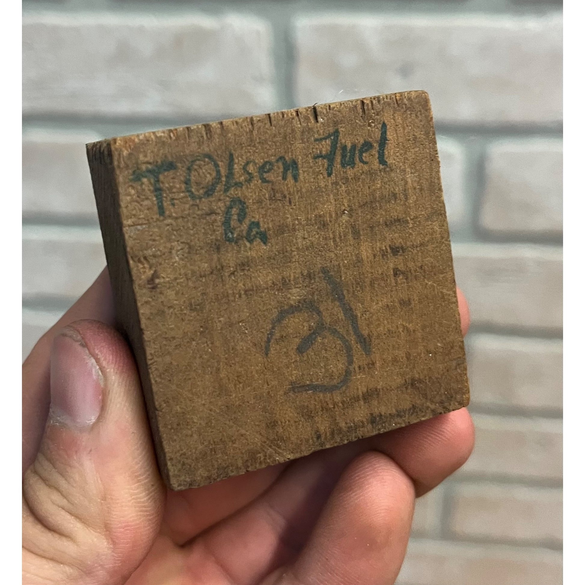 Vintage Letterpress Printing Block Old King Coal Advertising Copper