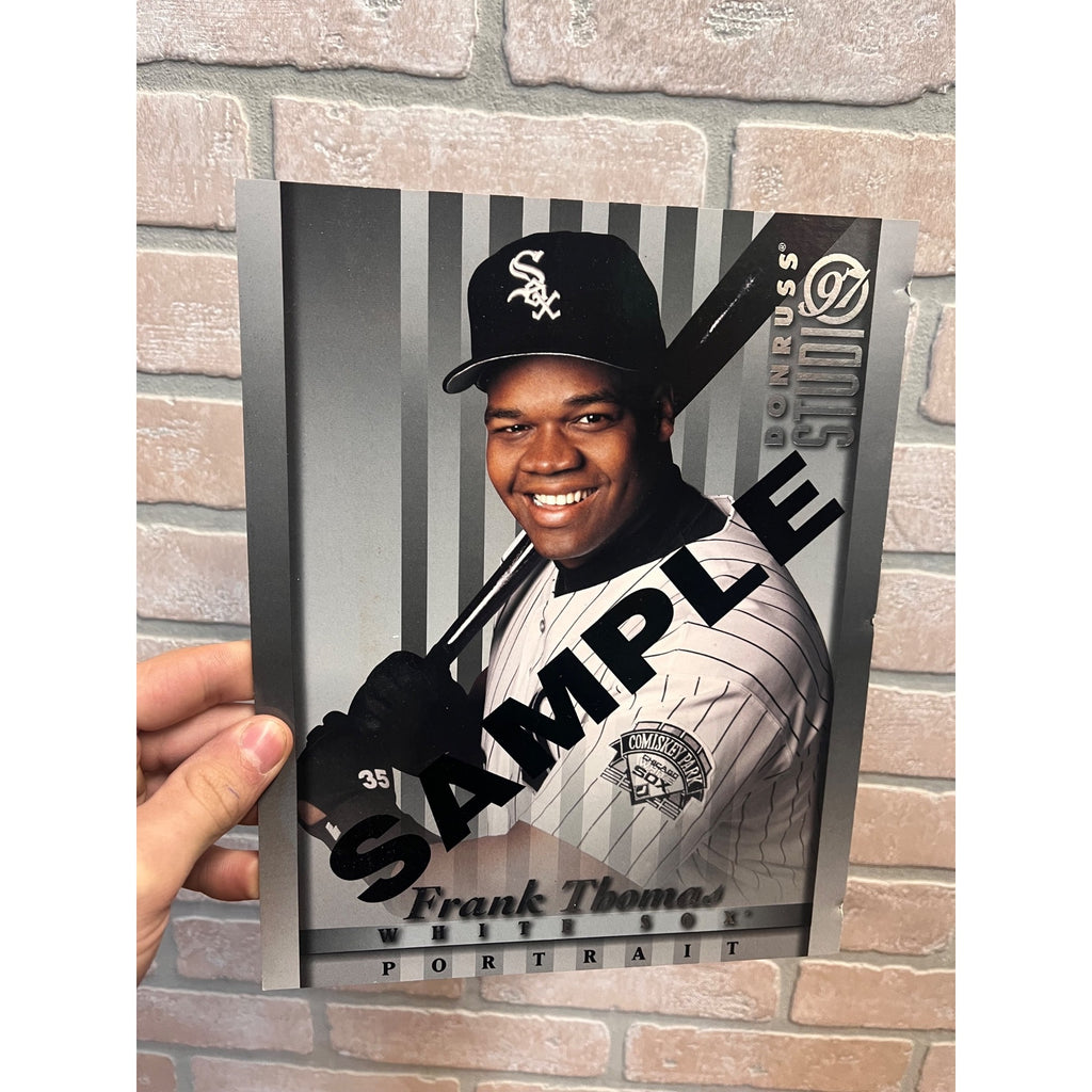1997 Donruss Studio Portrait Sample #1 Frank Thomas White Sox Oversized Card 8x10