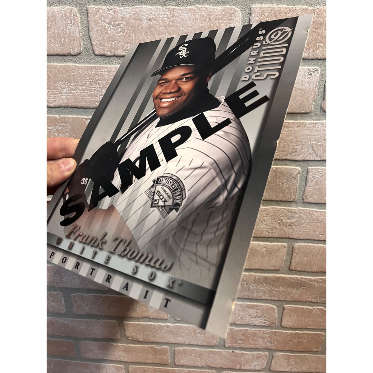 1997 Donruss Studio Portrait Sample #1 Frank Thomas White Sox Oversized Card 8x10
