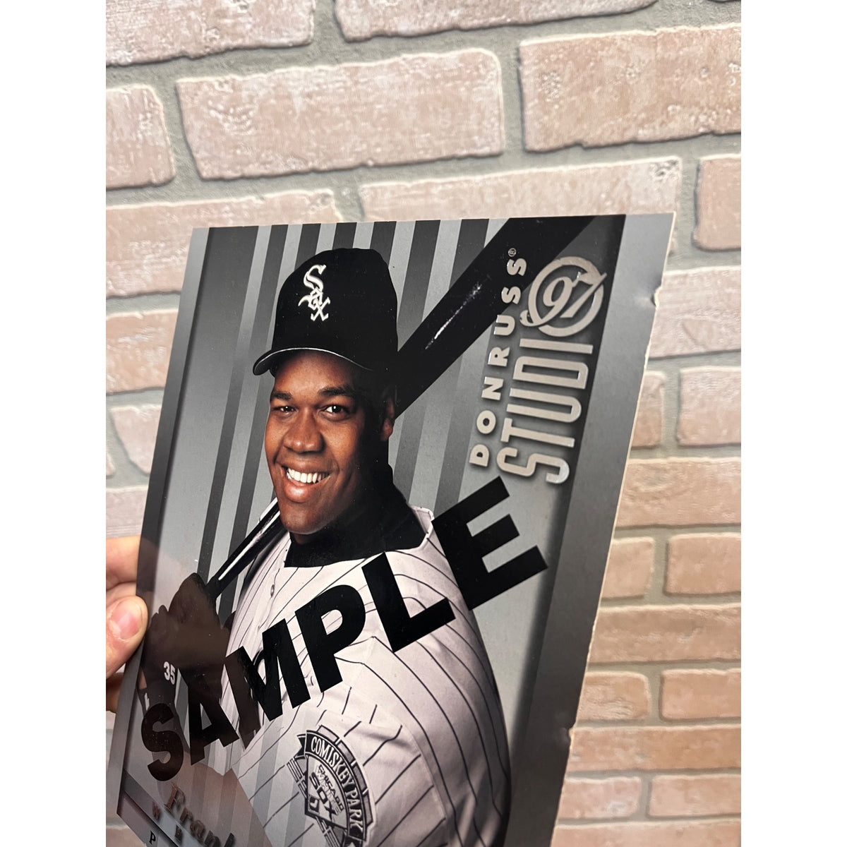 1997 Donruss Studio Portrait Sample #1 Frank Thomas White Sox Oversized Card 8x10