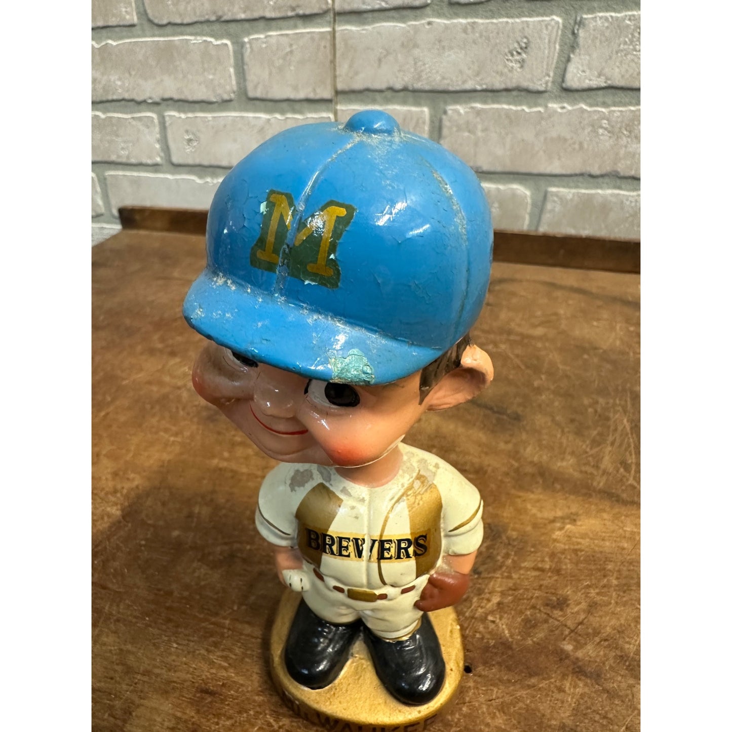 Vintage 1967 Milwaukee Brewers Original Bobblehead Nodder Japan