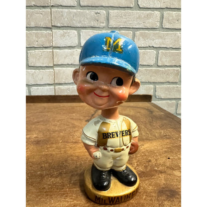 Vintage 1967 Milwaukee Brewers Original Bobblehead Nodder Japan