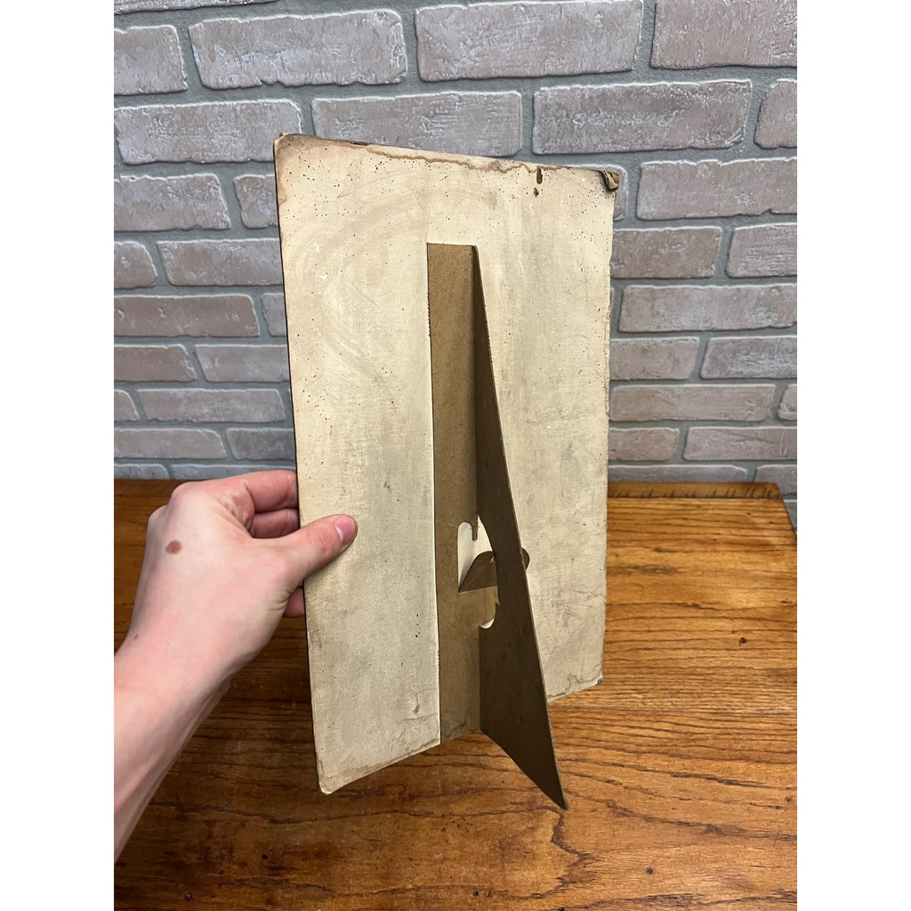 Vintage Silver Dollar Save Wood Burner Stove Advertising Store Display Sign