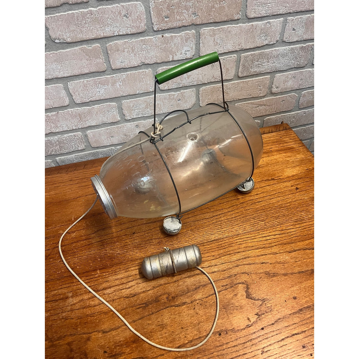 Original CF Orvis Glass Minnow Trap Full Size Manchester VT Embossed
