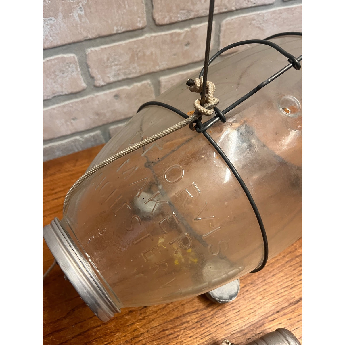 Original CF Orvis Glass Minnow Trap Full Size Manchester VT Embossed