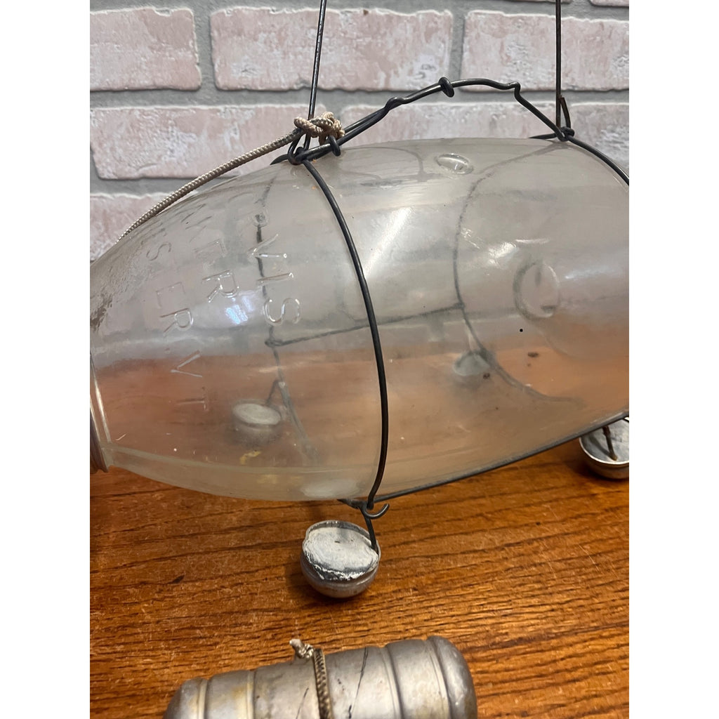 Original CF Orvis Glass Minnow Trap Full Size Manchester VT Embossed
